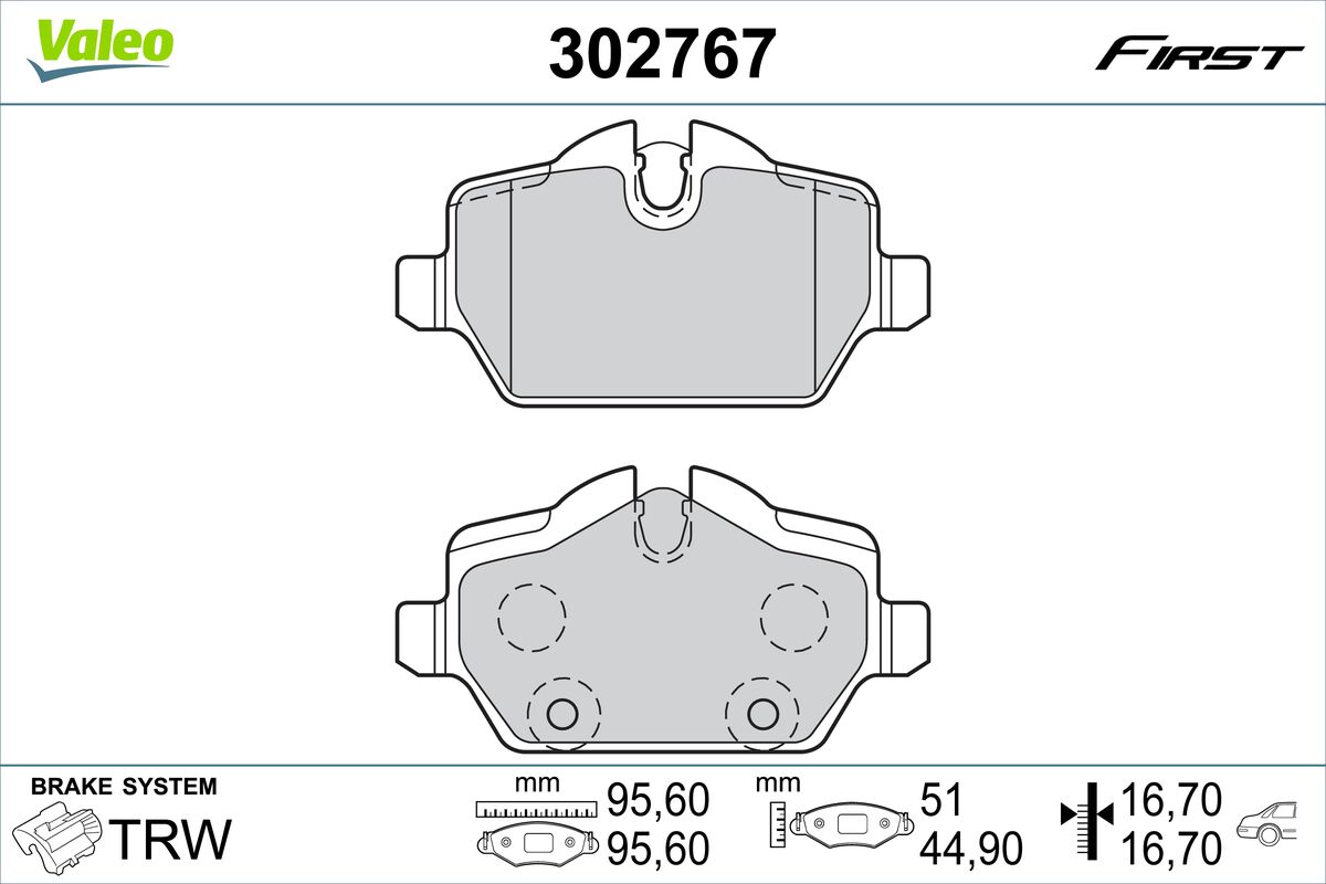 VALEO Fékbetét, mind 302767_VALEO